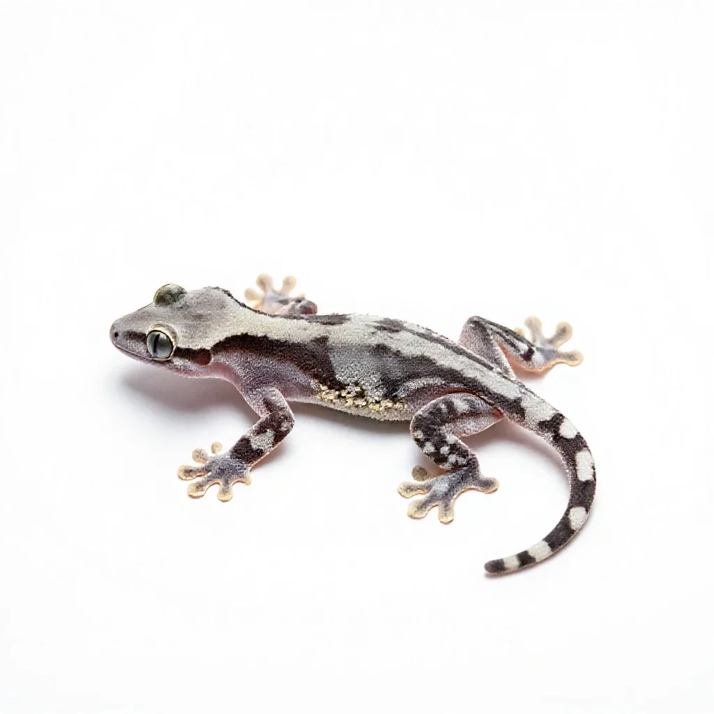 Flying gecko isolated on a white background