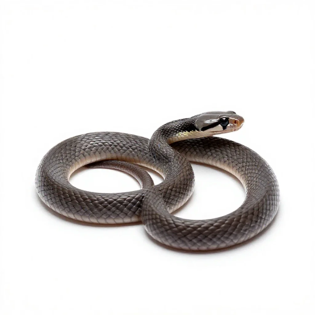 Garter snake isolated on a white background