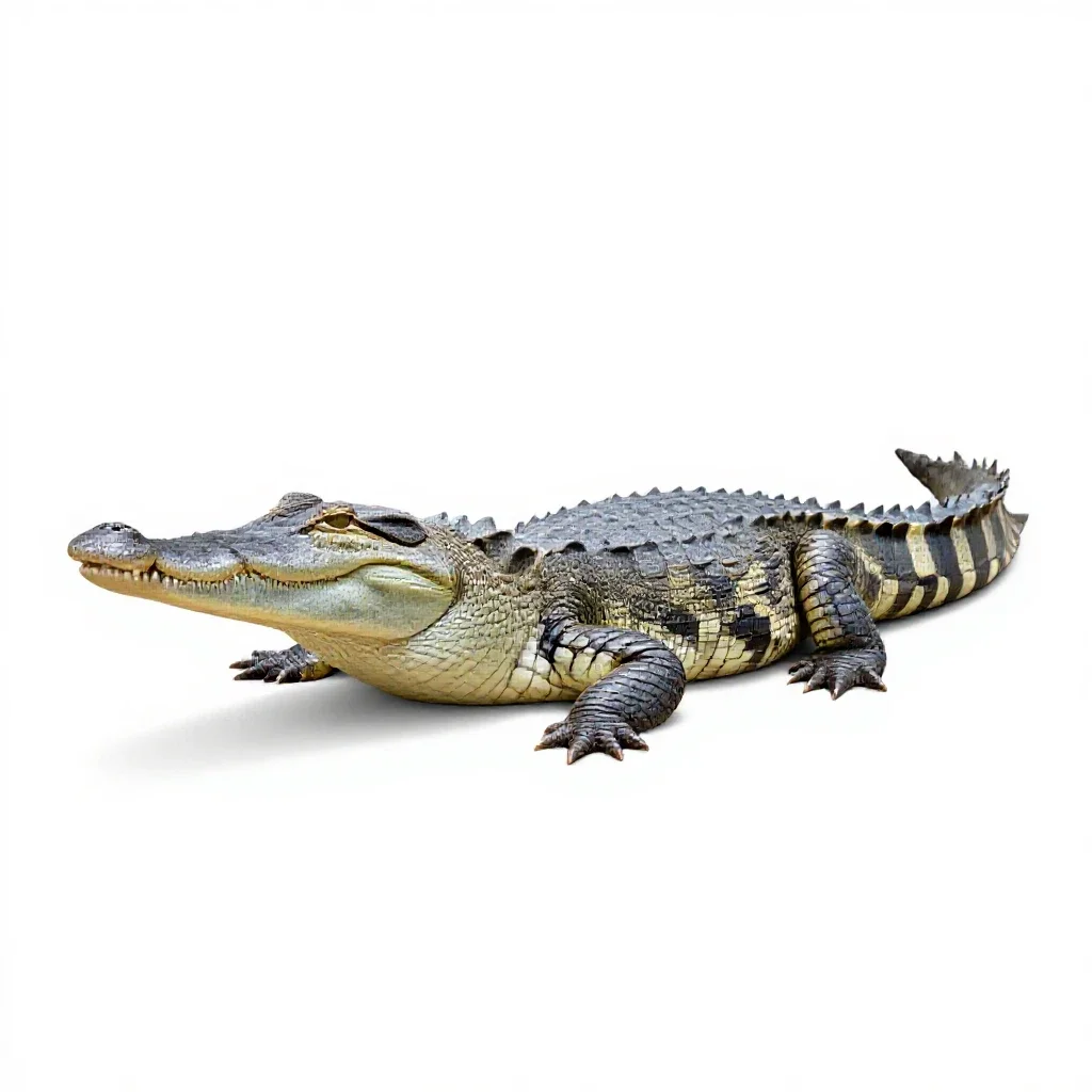 Gavial isolated on a white background