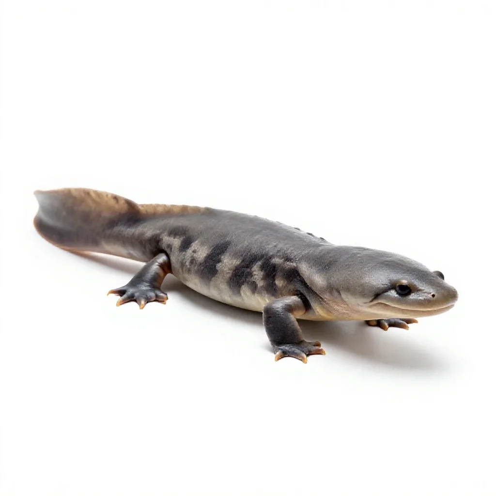 Giant salamander isolated on a white background