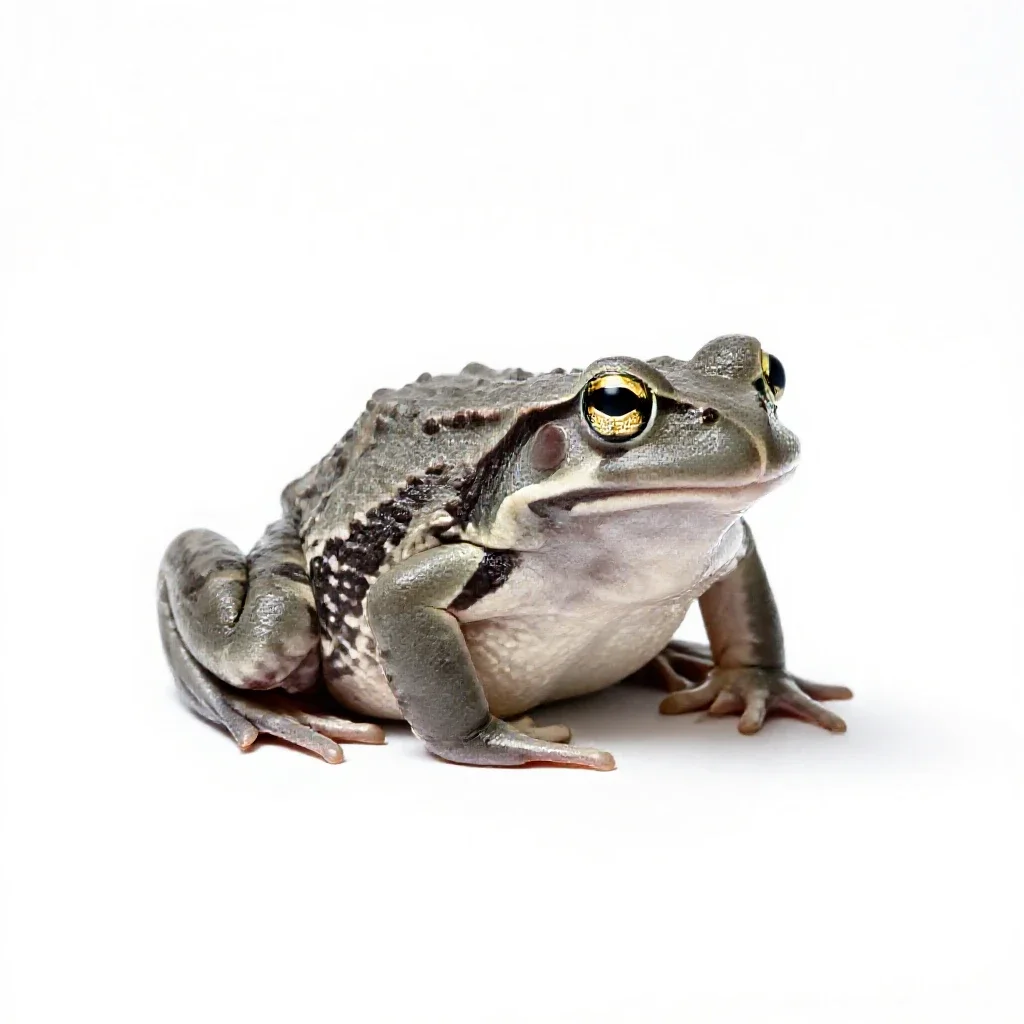 Goliath frog isolated on a white background
