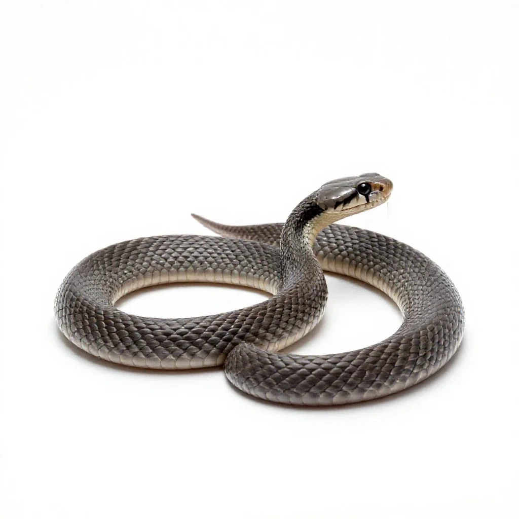 Gopher snake isolated on a white background