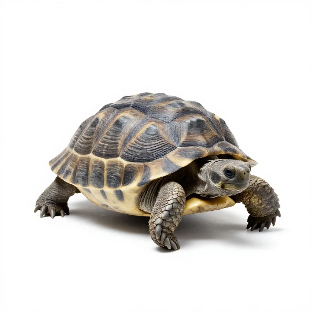 Gopher tortoise isolated on a white background