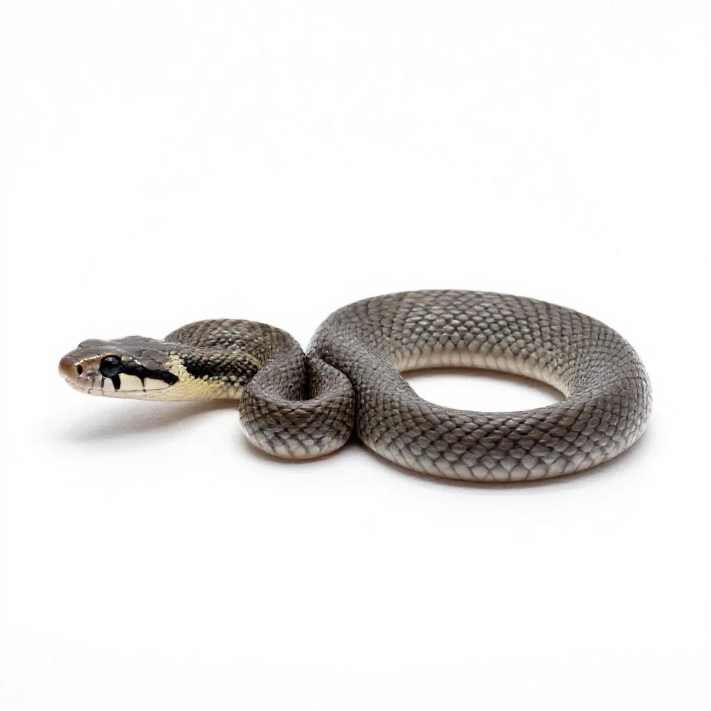 Ground snake isolated on a white background