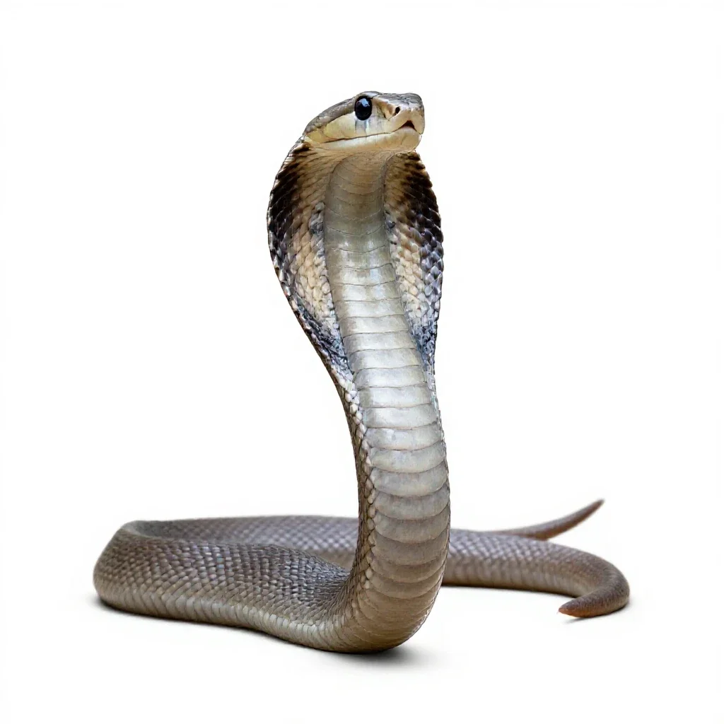 Hamadryad isolated on a white background