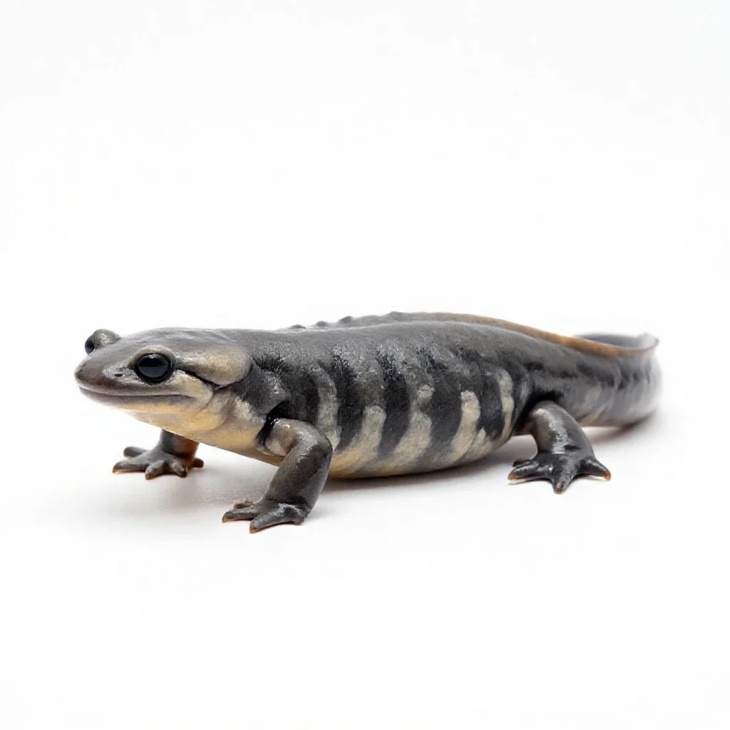 Hellbender isolated on a white background