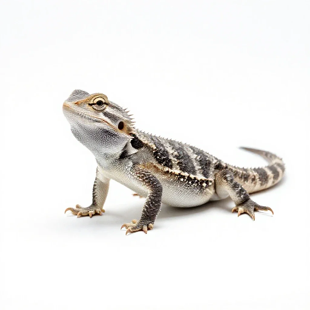 Horned lizard isolated on a white background