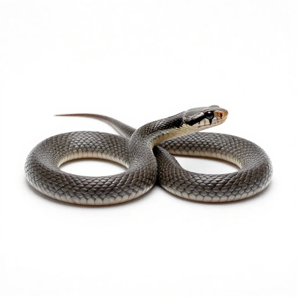 Horseshoe whipsnake isolated on a white background