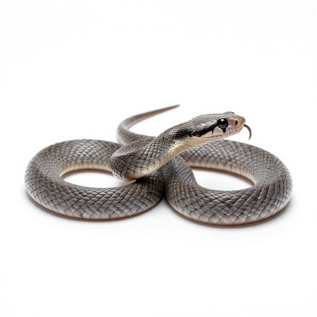 Leaf-nosed snake isolated on a white background