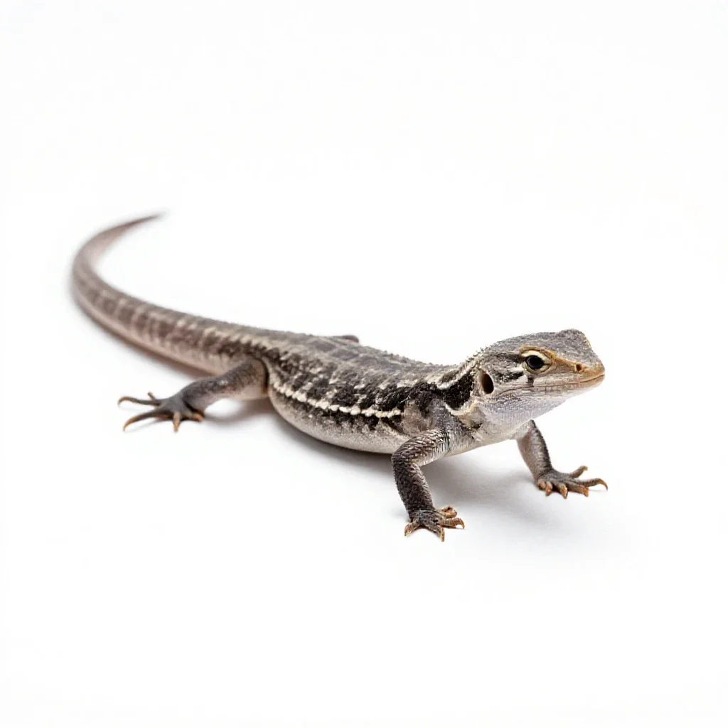Legless lizard isolated on a white background