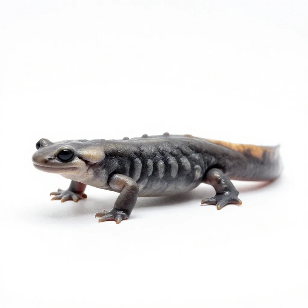 Limestone salamander isolated on a white background