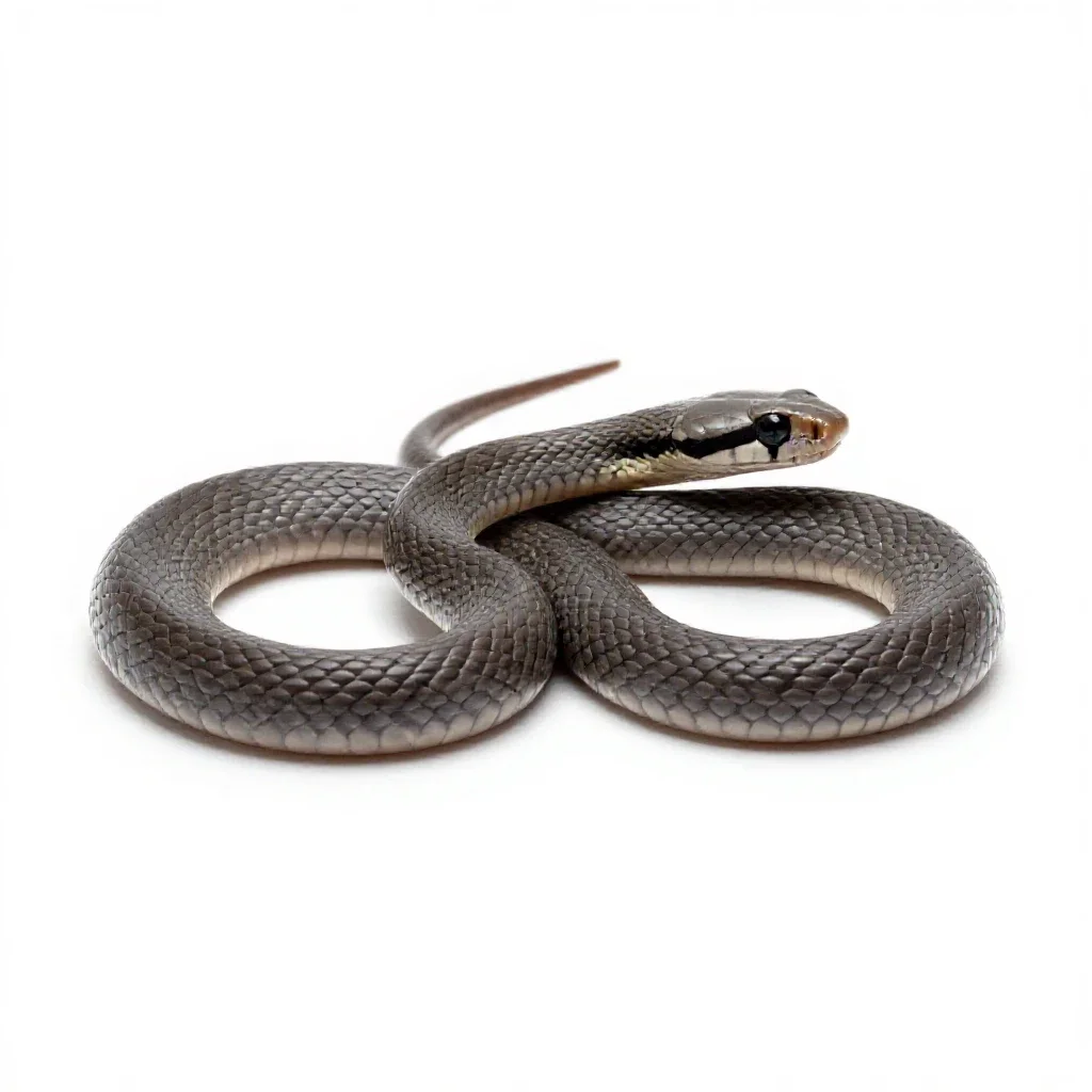 Lined snake isolated on a white background