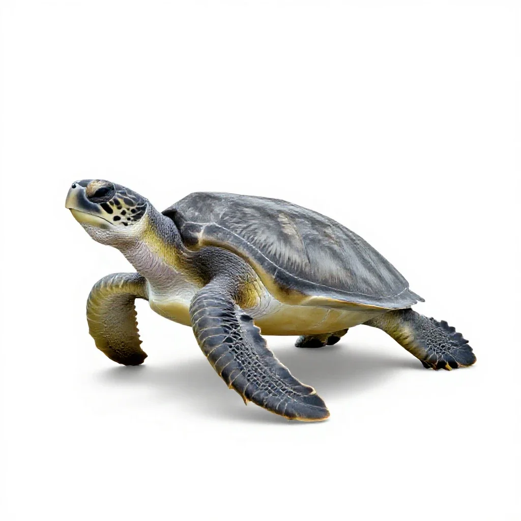 Loggerhead isolated on a white background