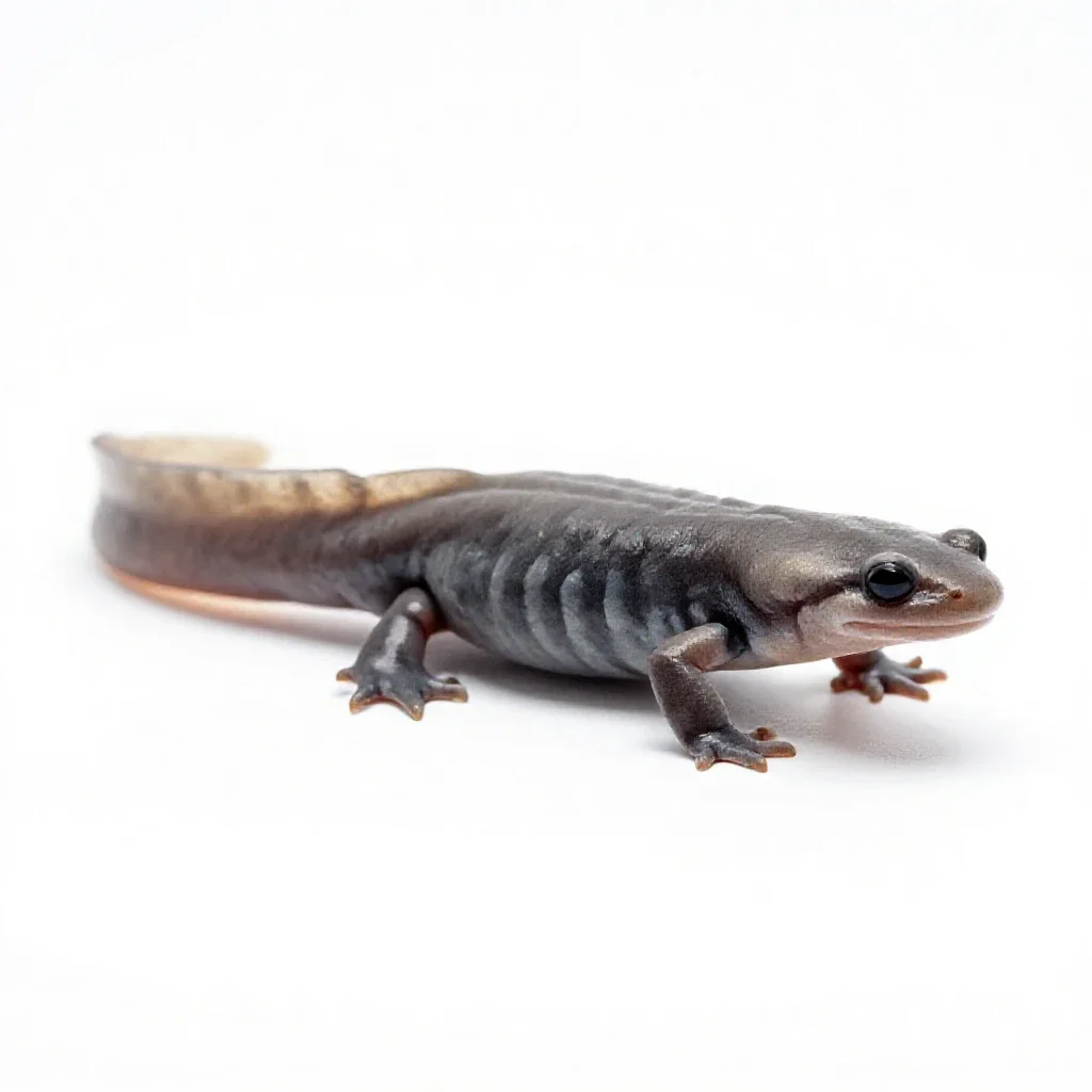 Lungless salamander isolated on a white background
