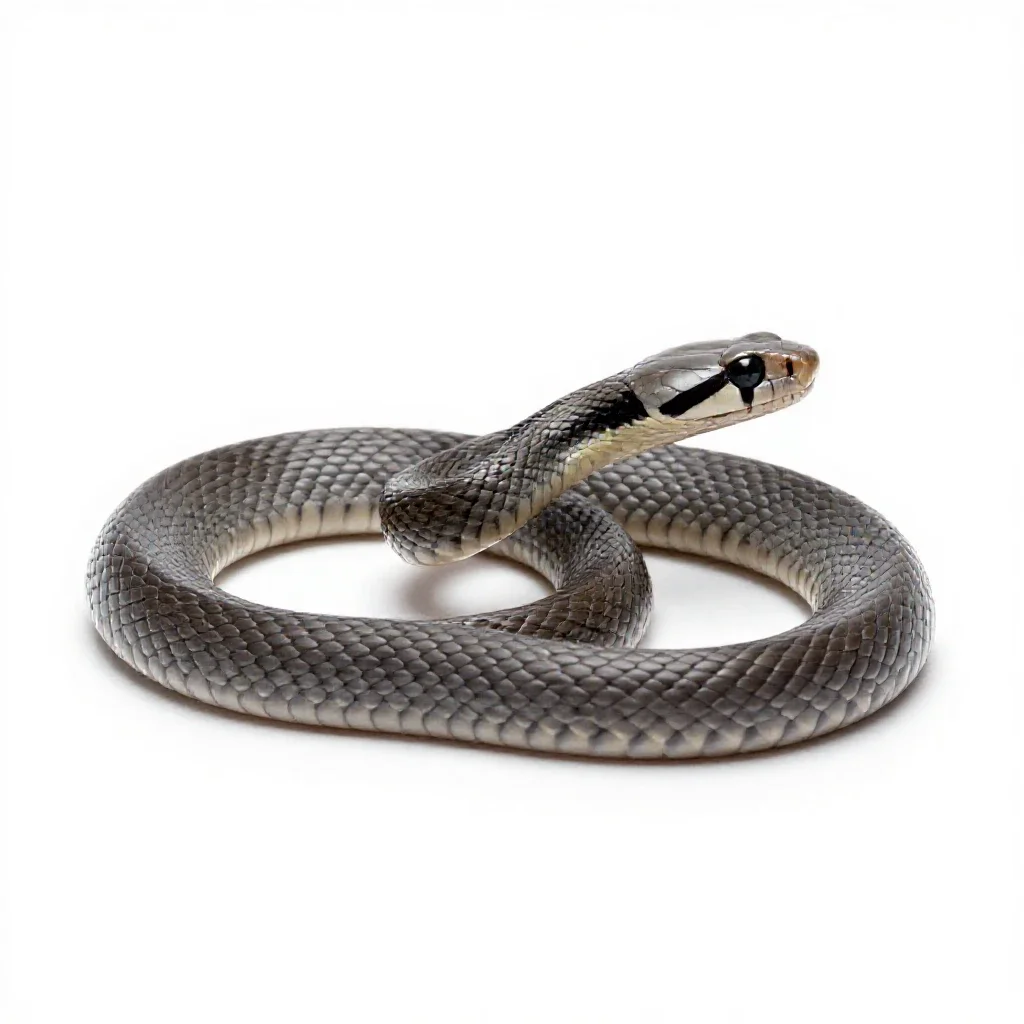 Lyre snake isolated on a white background