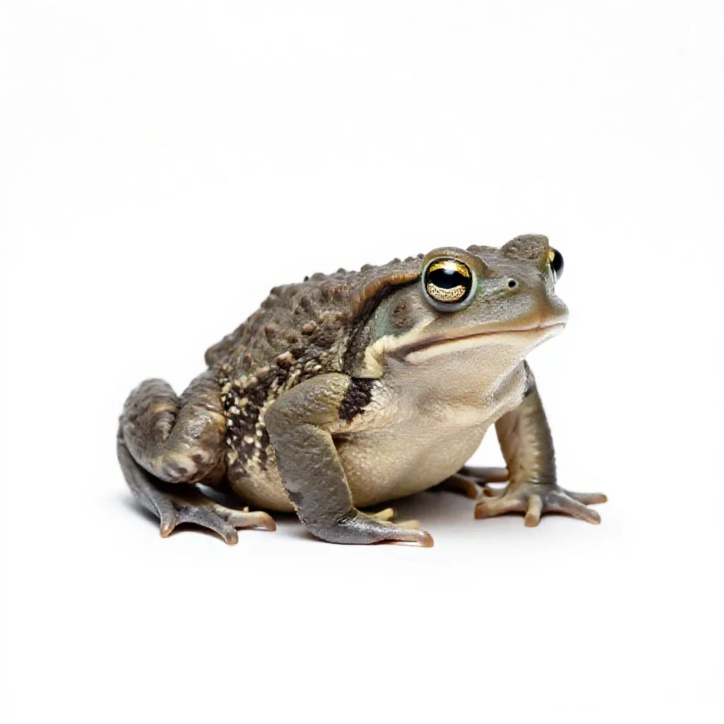 Midwife toad isolated on a white background