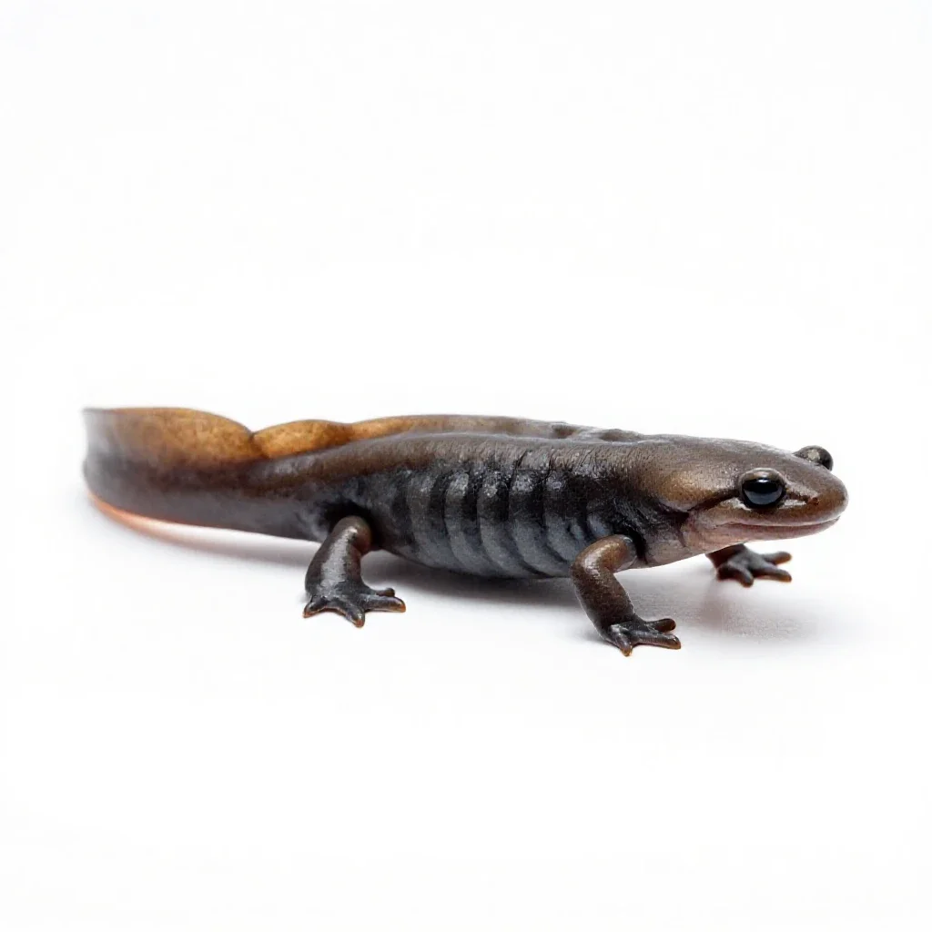 Mole salamander isolated on a white background