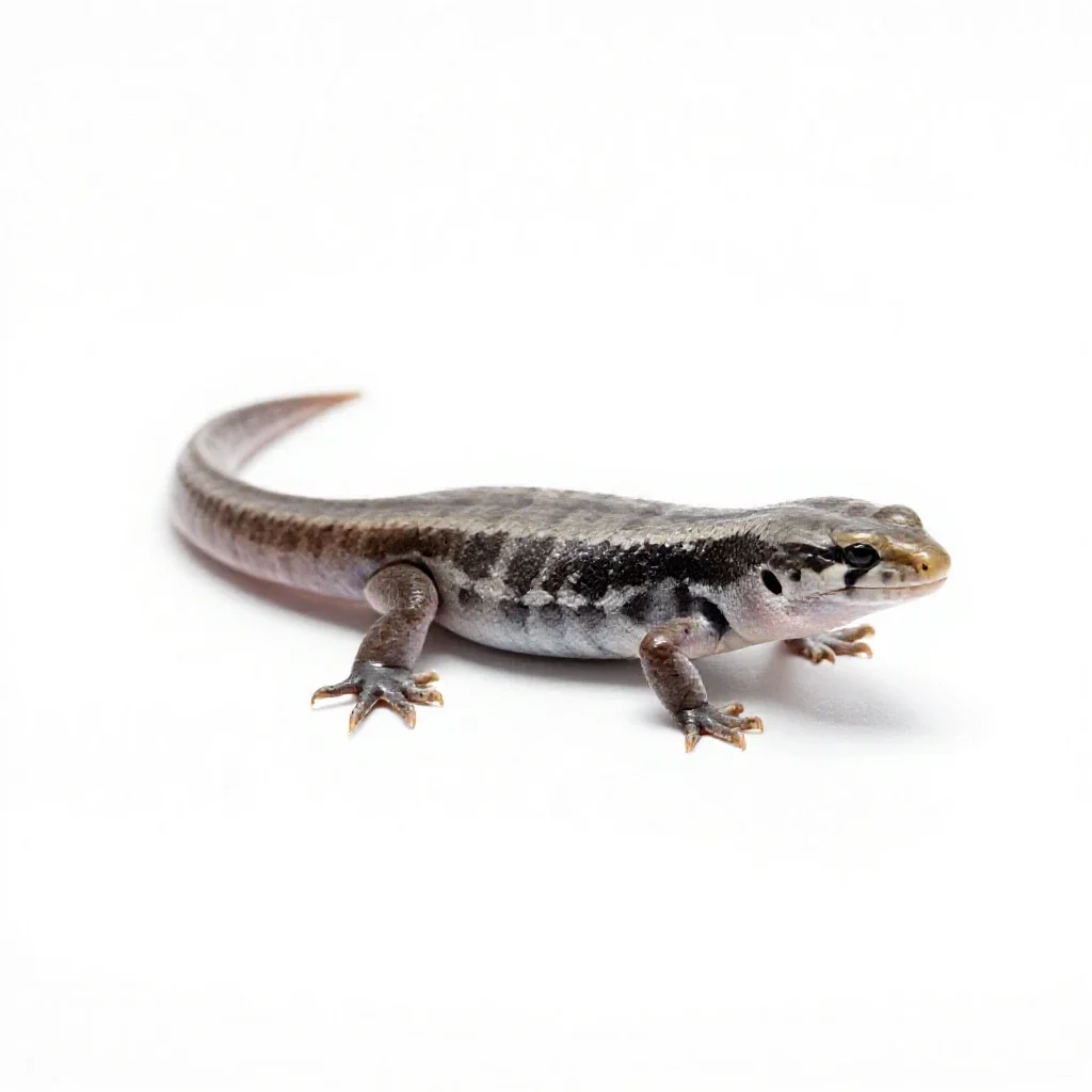 Mountain skink isolated on a white background