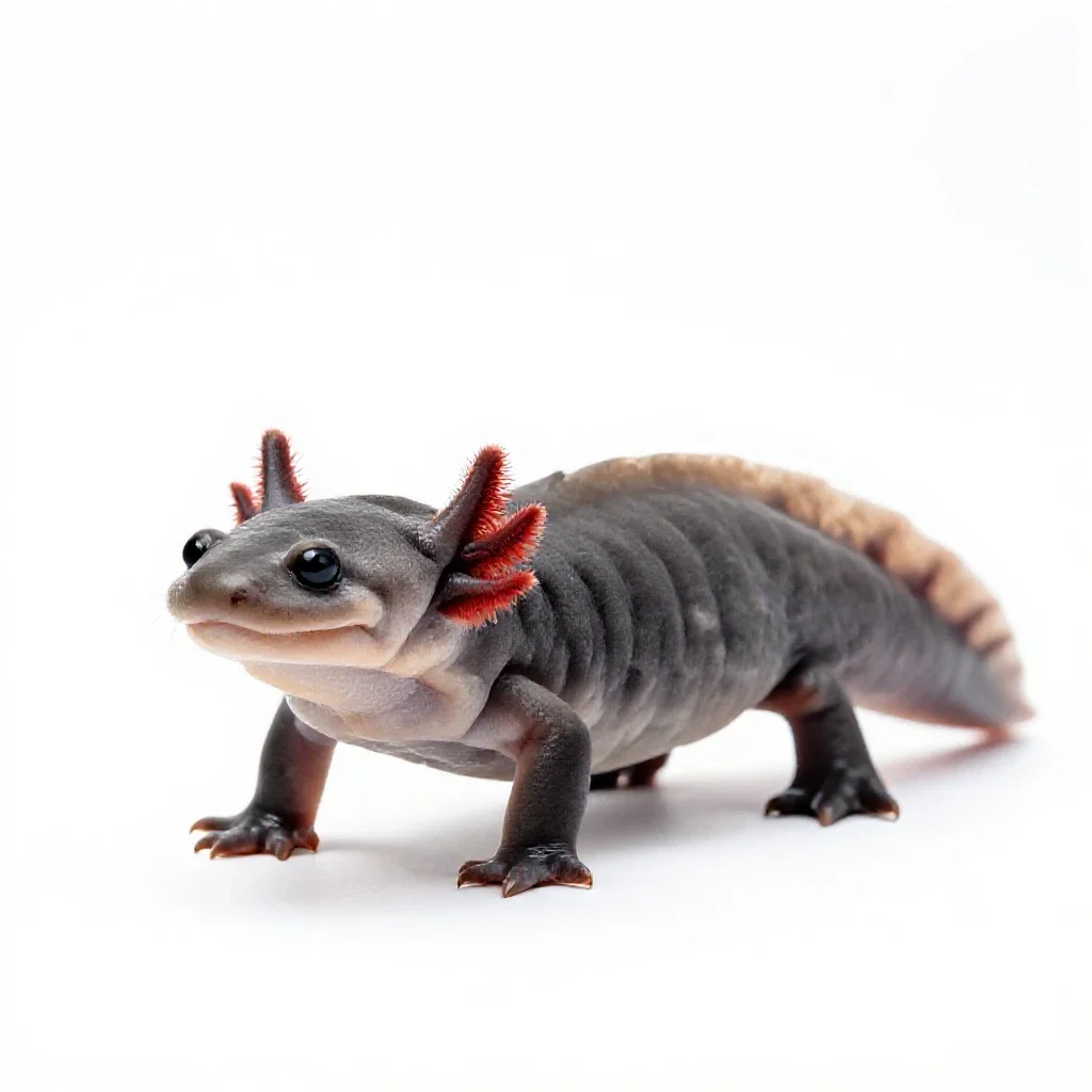 Mud puppy isolated on a white background