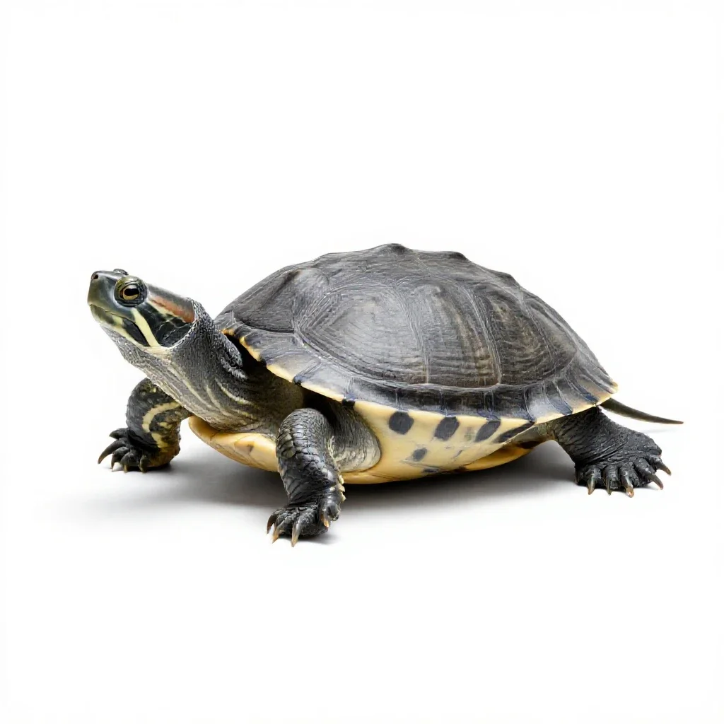 Musk turtle isolated on a white background