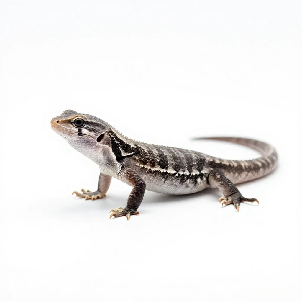 Night lizard isolated on a white background