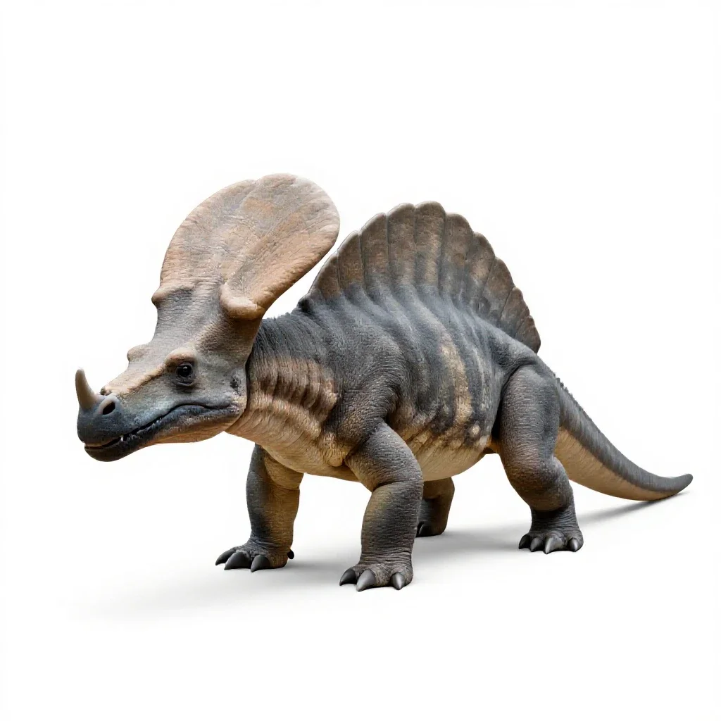 Pelycosaur isolated on a white background