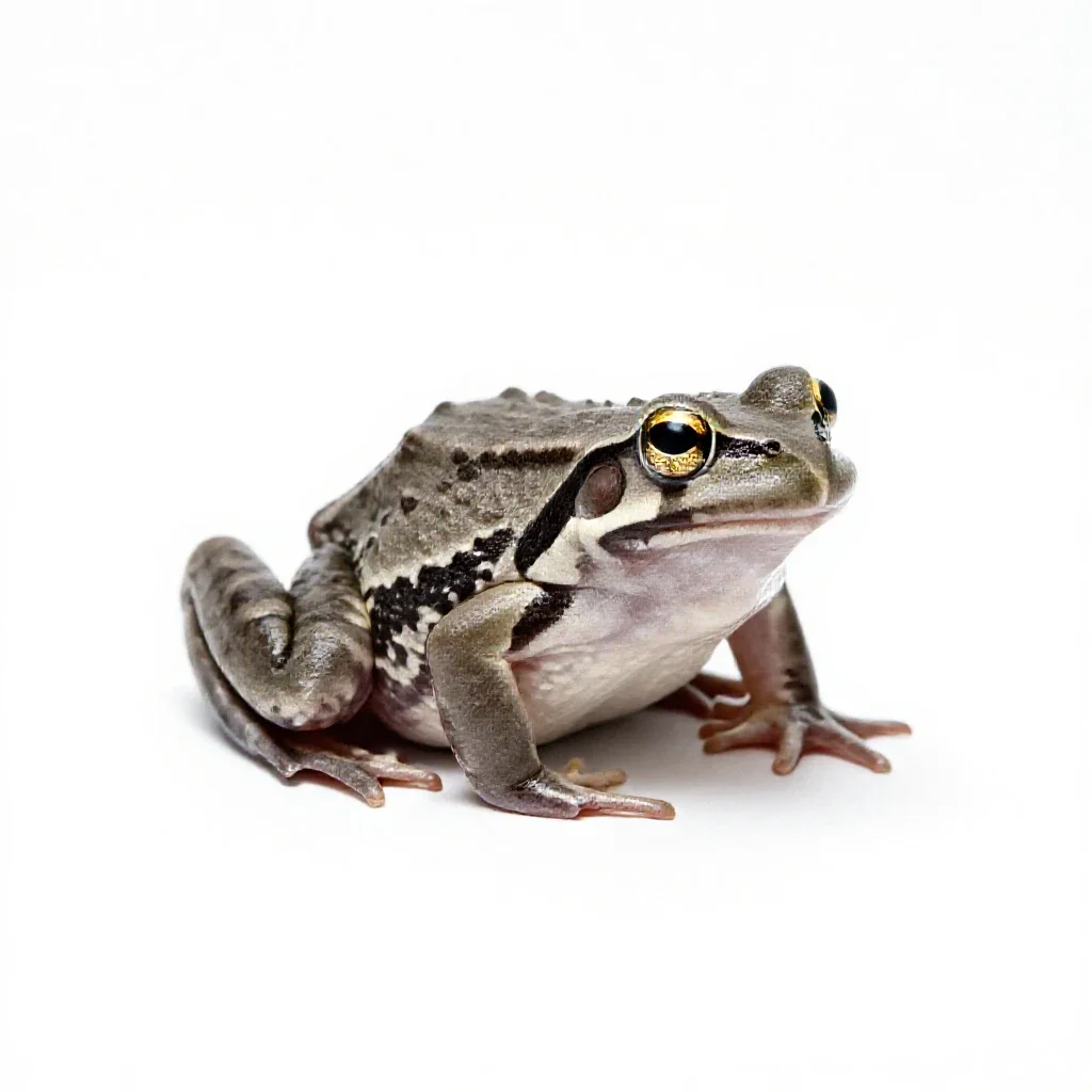 Pickerel frog isolated on a white background