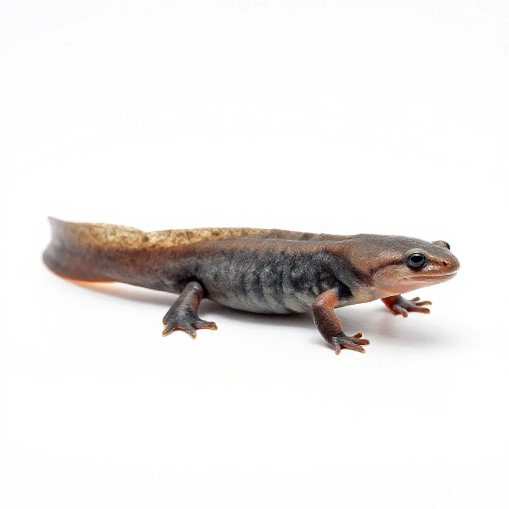 Red eft isolated on a white background