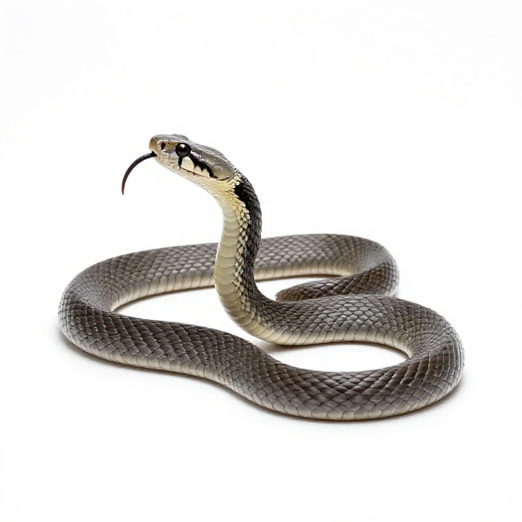Ringhals isolated on a white background