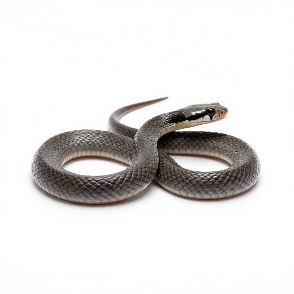 Ringneck snake isolated on a white background