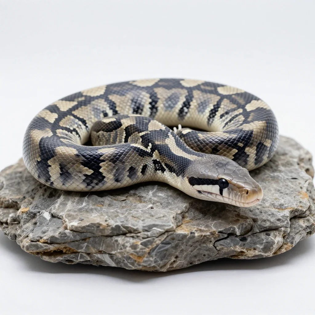 Rock python isolated on a white background