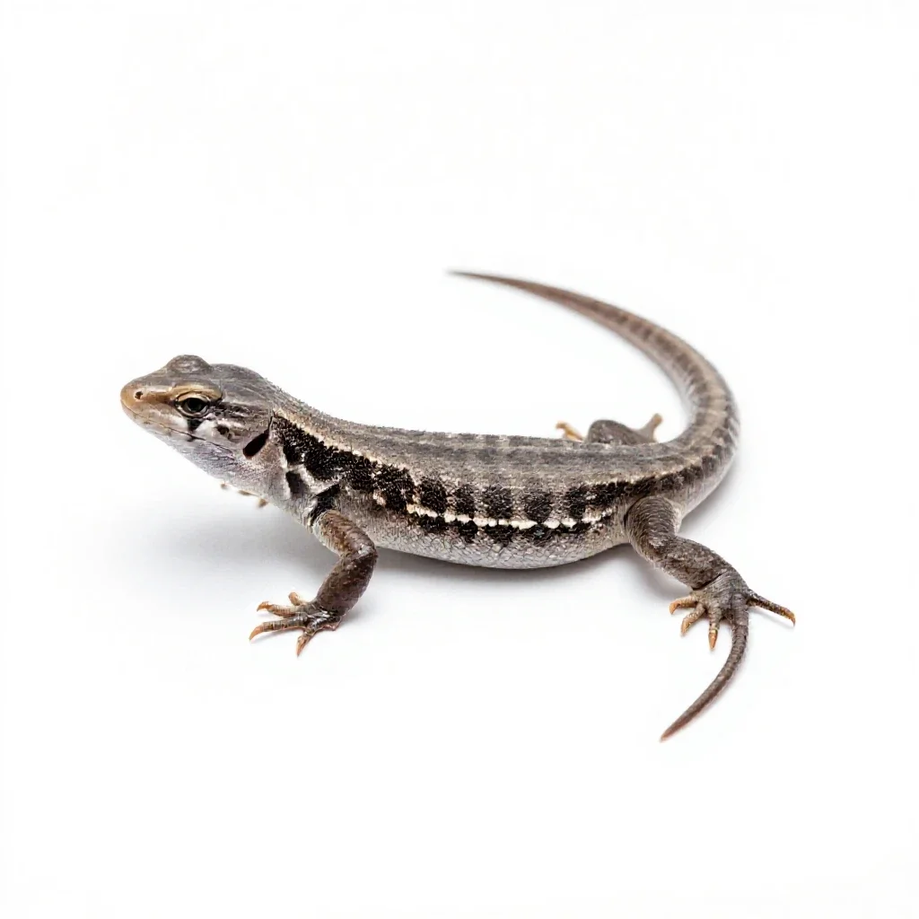 Sand lizard isolated on a white background
