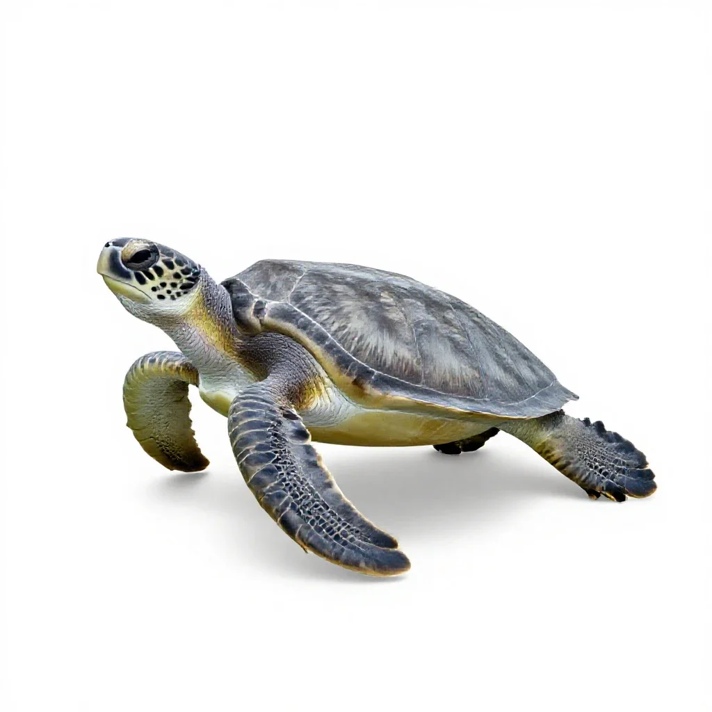 Sea turtle isolated on a white background