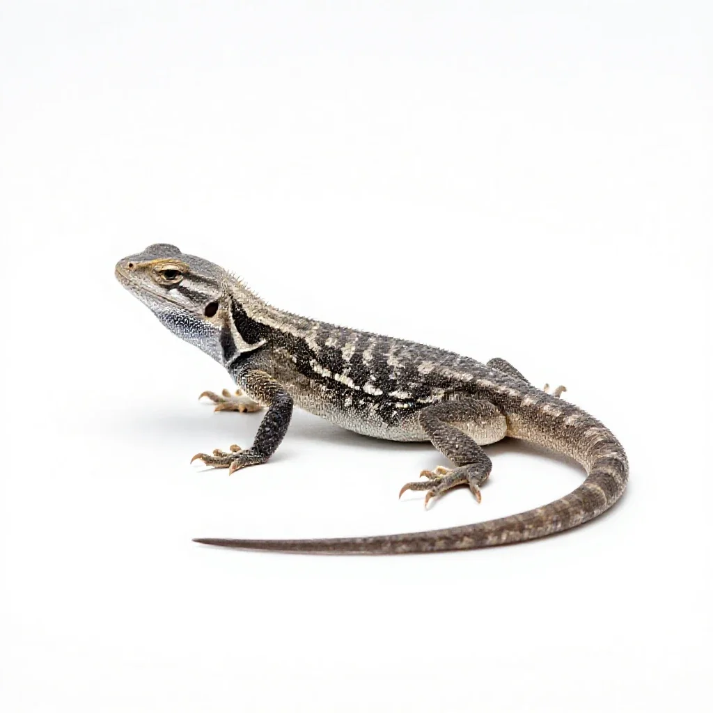Side-blotched lizard isolated on a white background