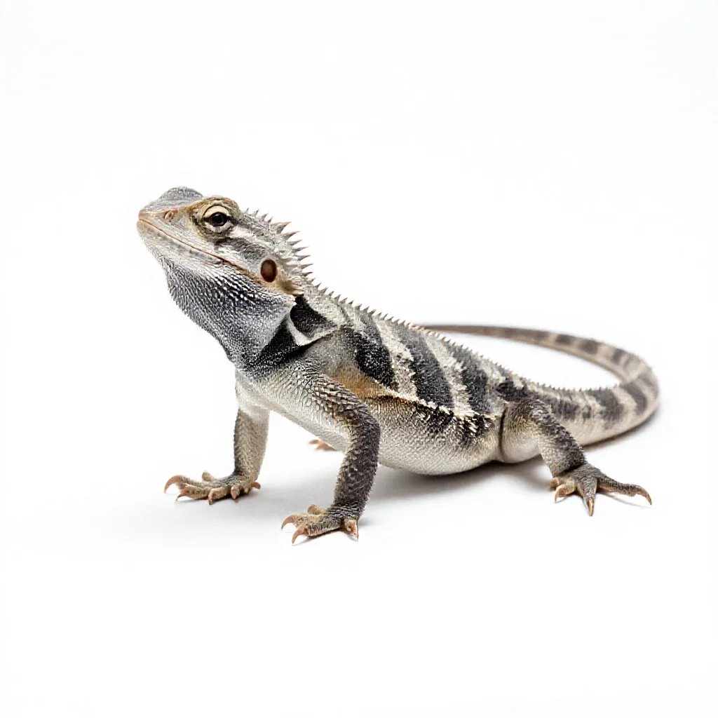 Spiny lizard isolated on a white background