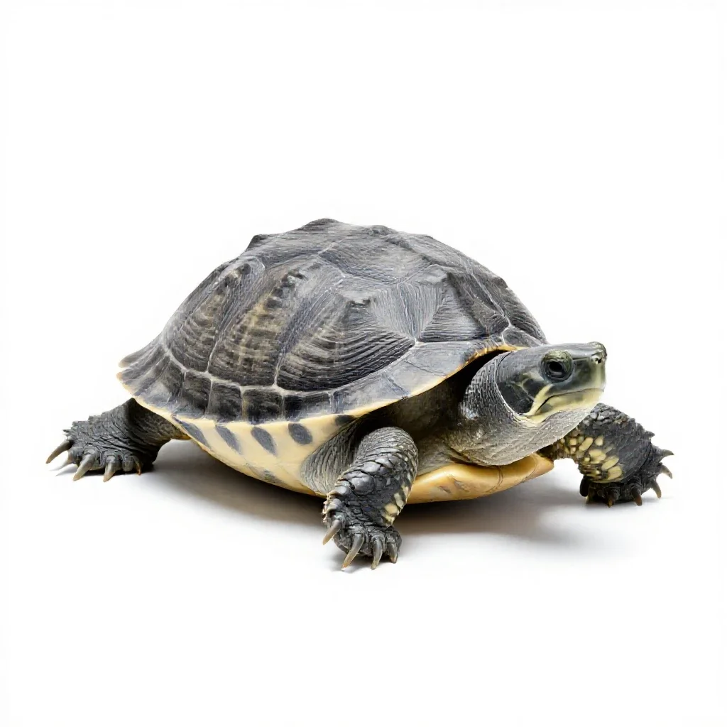 Spiny softshell isolated on a white background