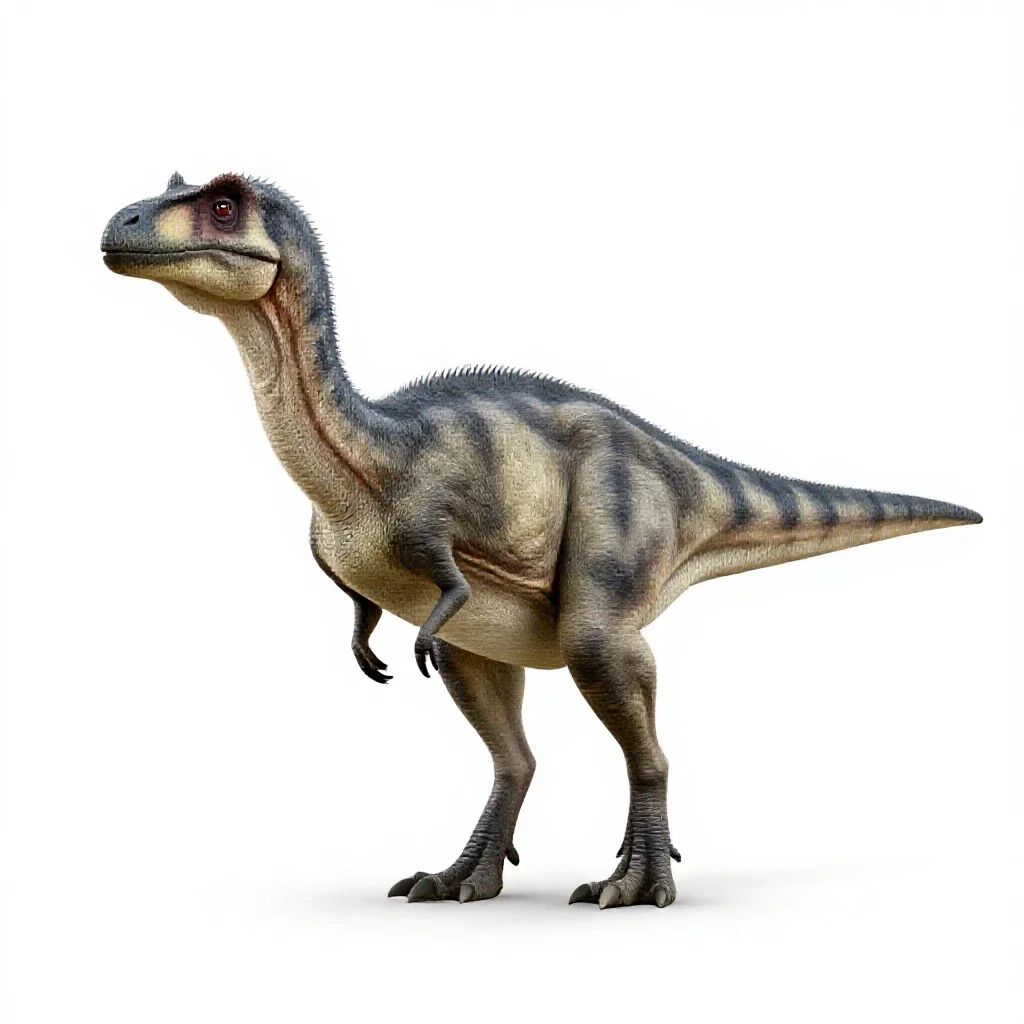 Struthiomimus isolated on a white background