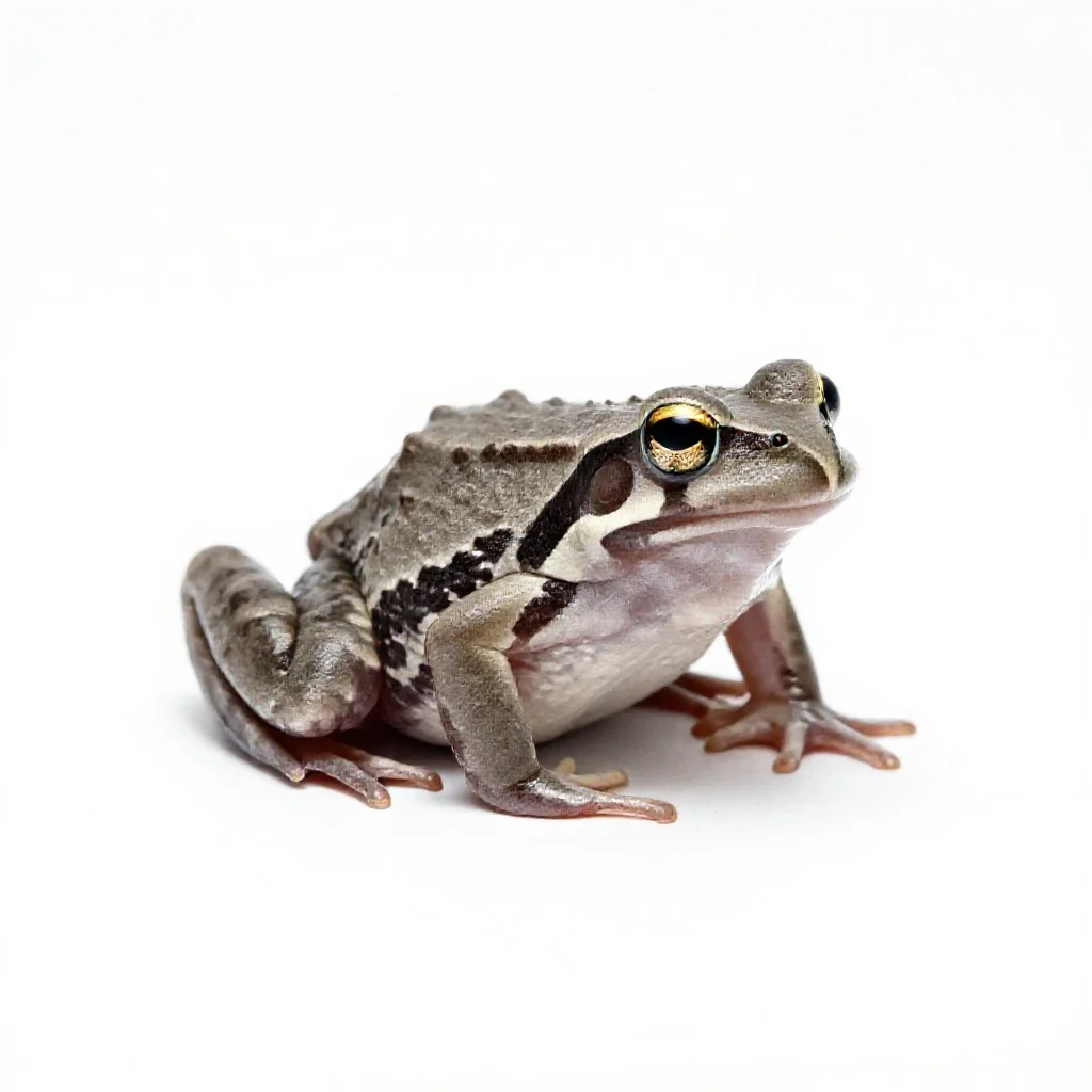 Tailed frog isolated on a white background