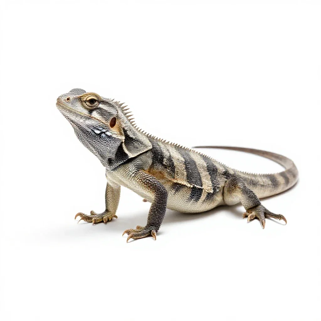 Teiid lizard isolated on a white background