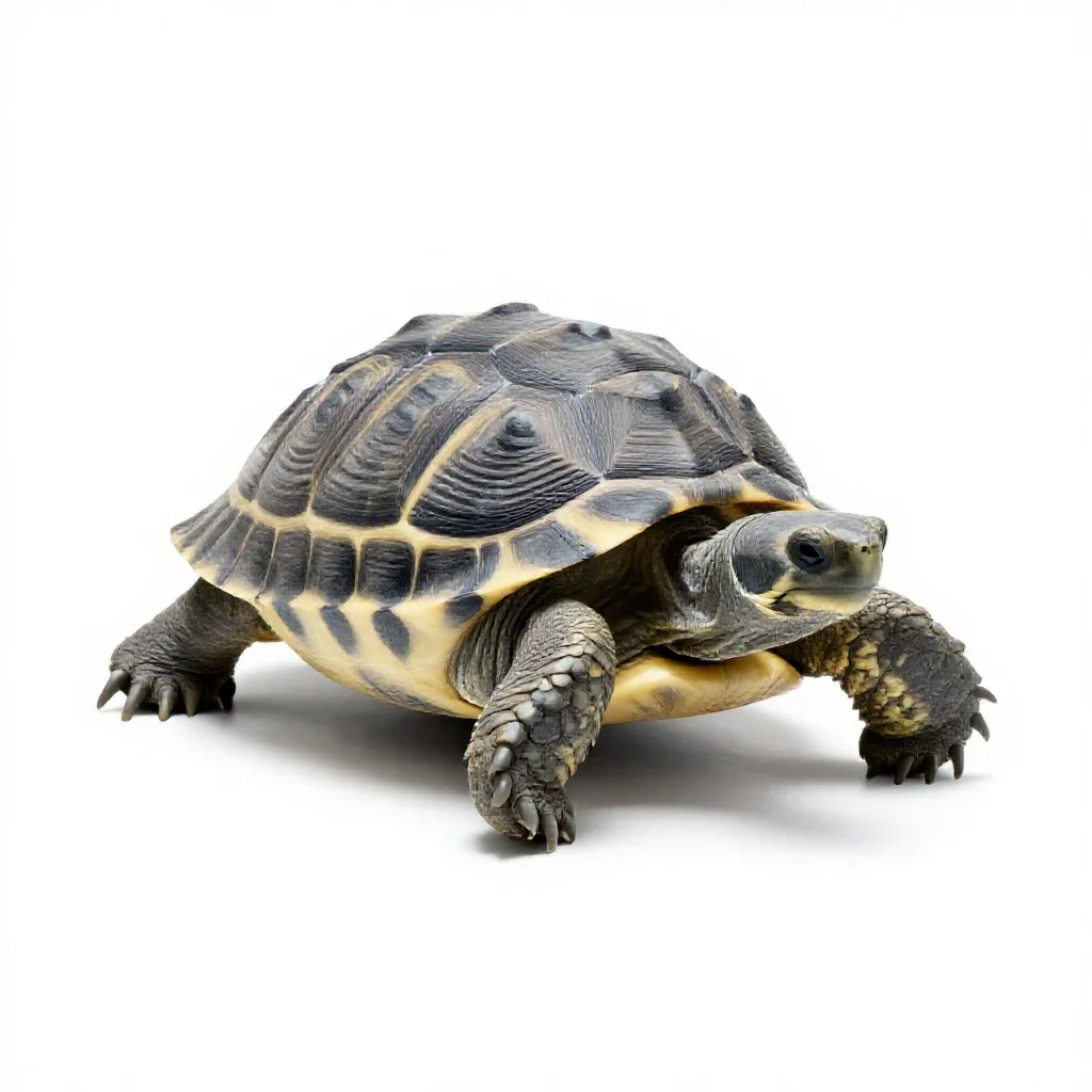 Tortoise isolated on a white background