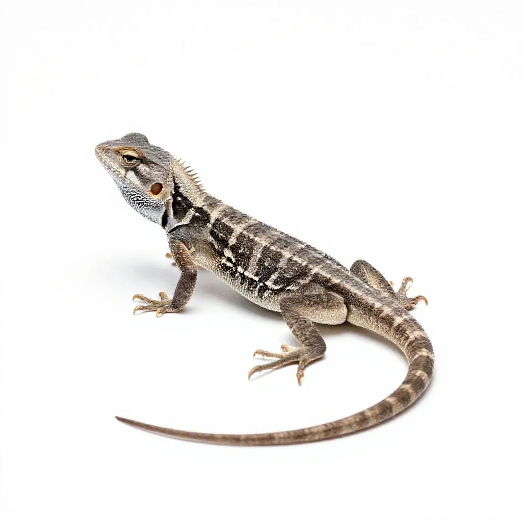 Tree lizard isolated on a white background
