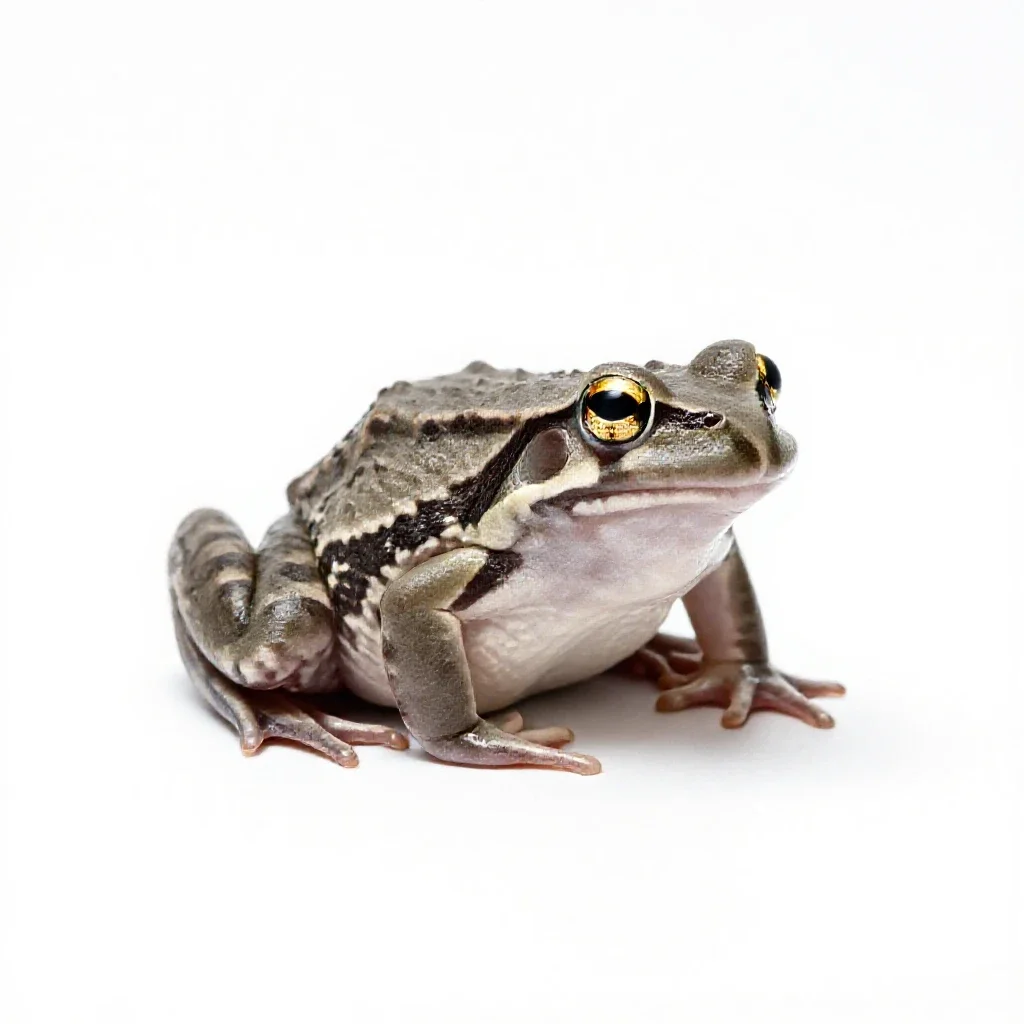 True frog isolated on a white background