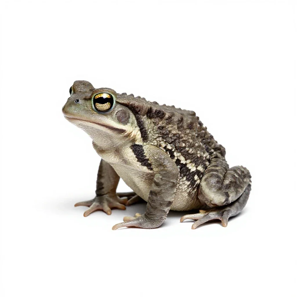 True toad isolated on a white background