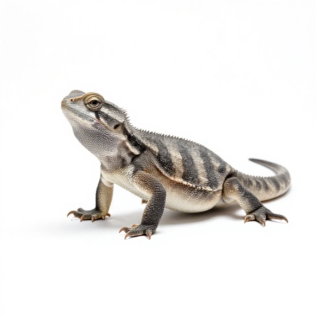 Tuatara isolated on a white background