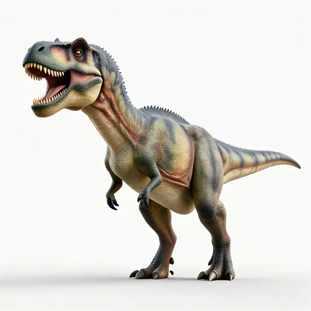 Tyrannosaur isolated on a white background