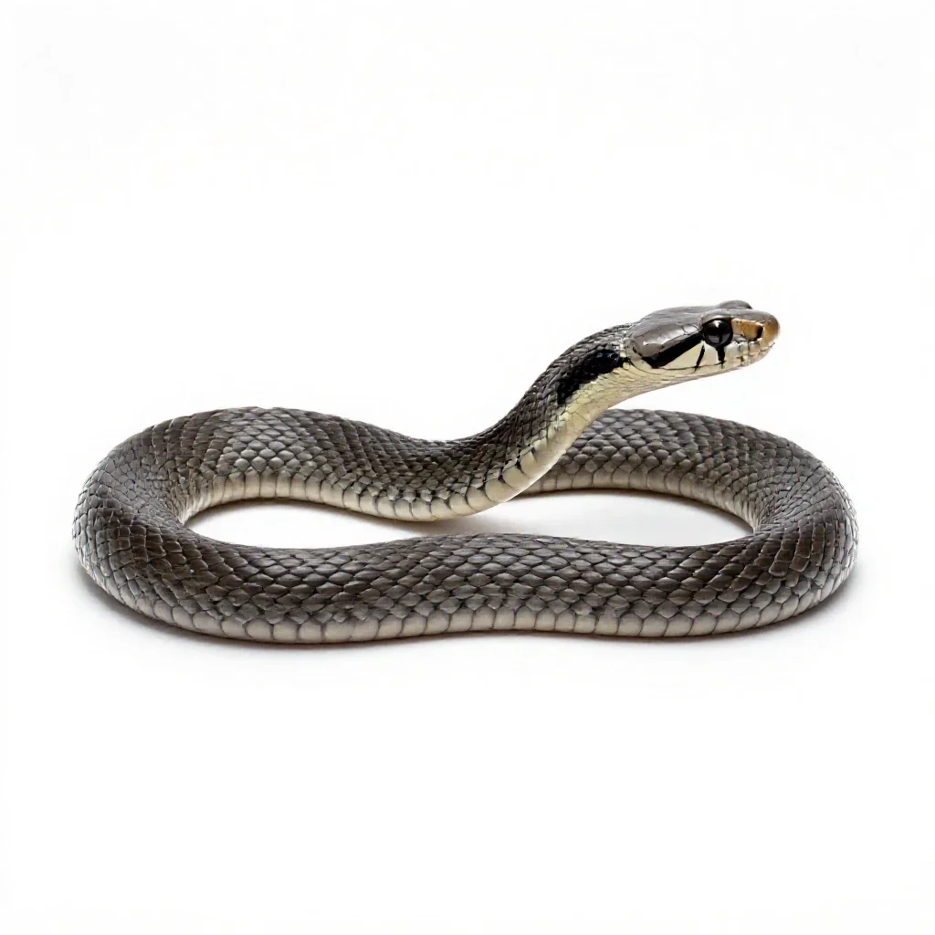 Water moccasin isolated on a white background