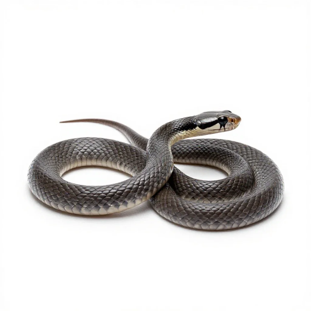 Water snake isolated on a white background