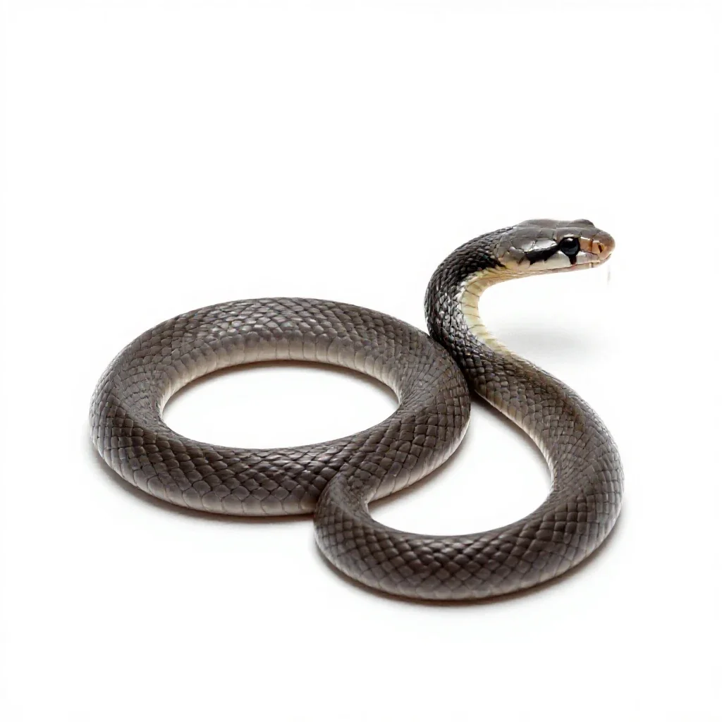Western coral snake isolated on a white background