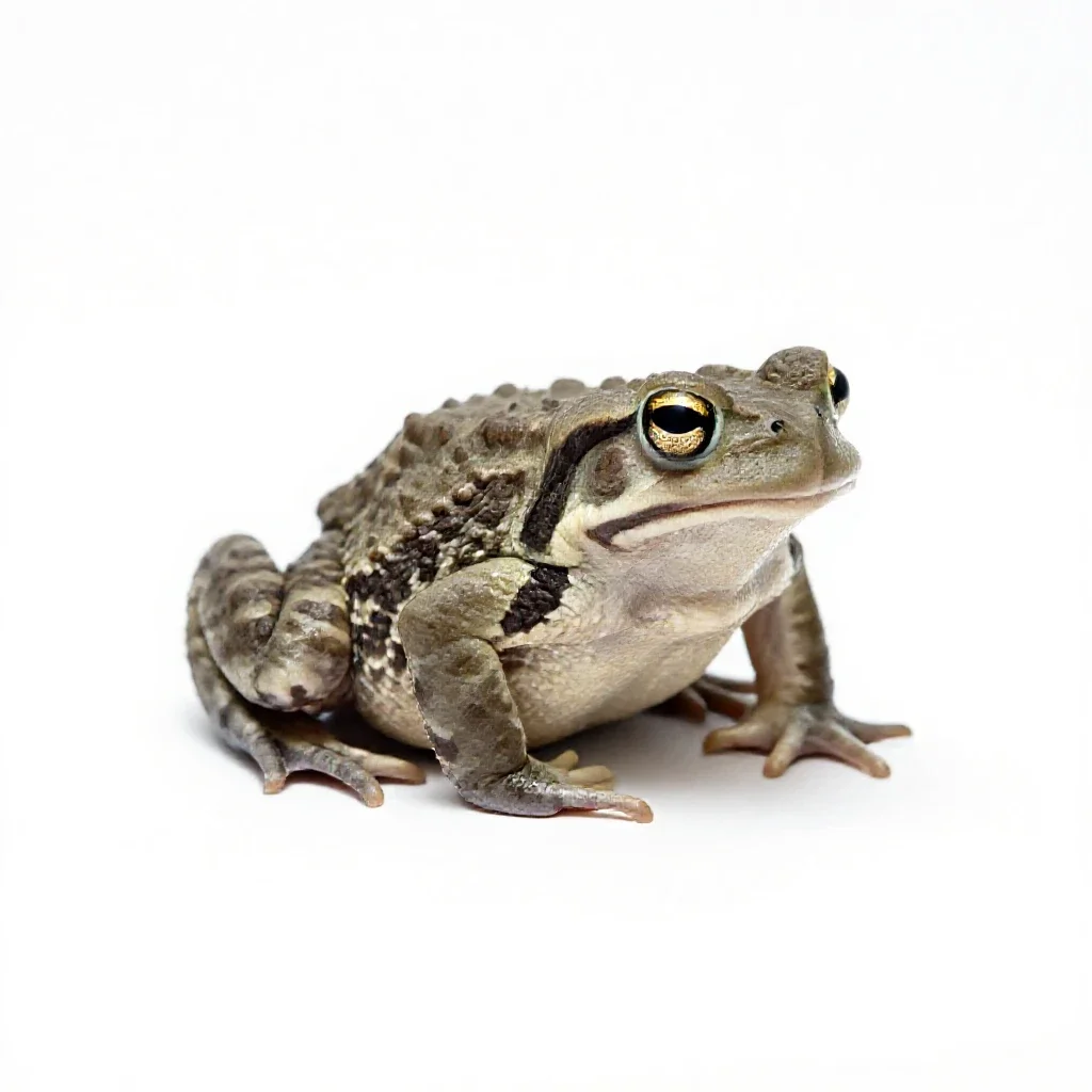 Western narrow-mouthed toad isolated on a white background