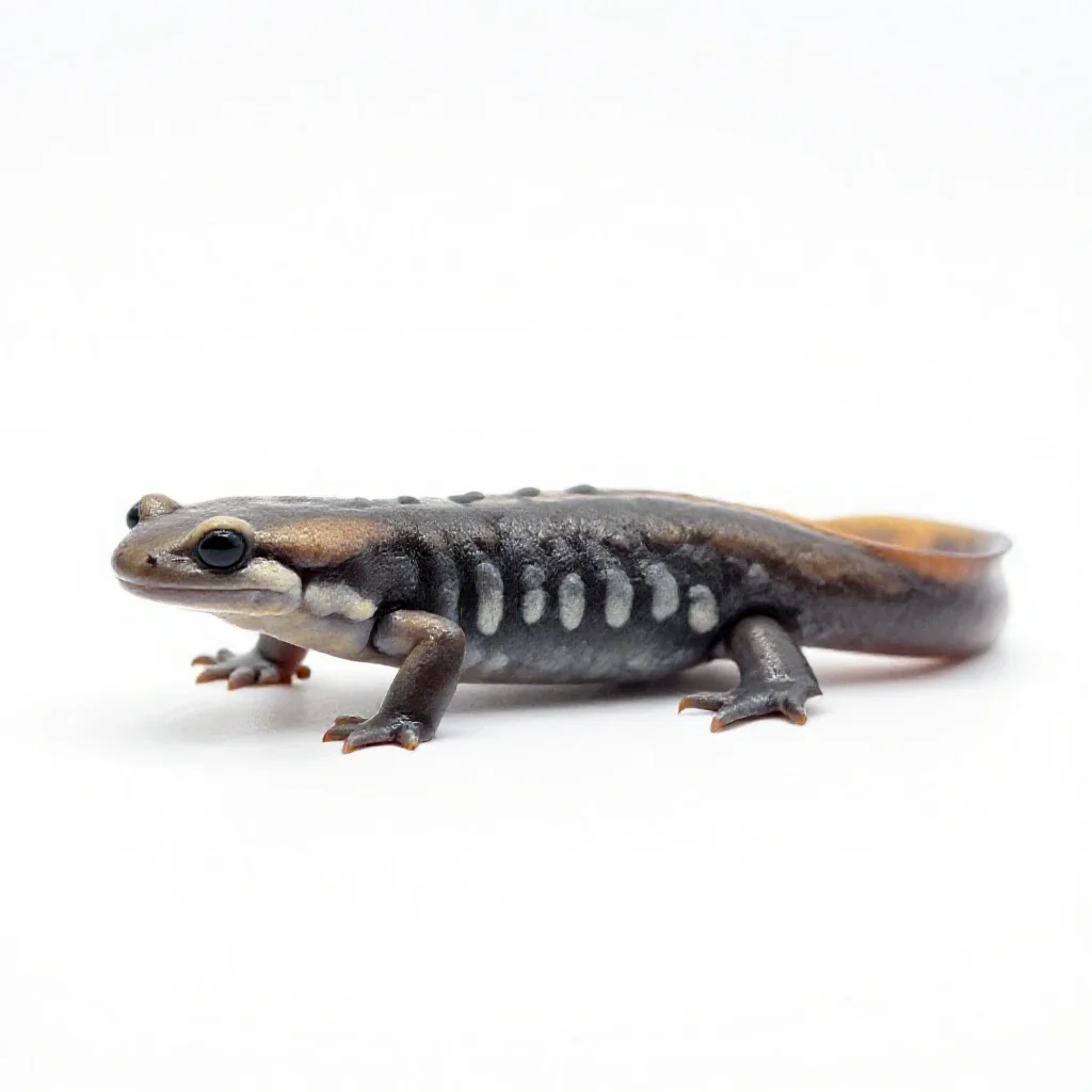 Western red-backed salamander isolated on a white background